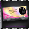 INSTANT TIP Square, X-Long, Half Cover, Clear 500/Case