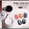 NICOLE DIARY White Black Poke Nail Gel 6/Set