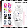 NICOLE DIARY White Black Poke Nail Gel 6/Set