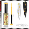 INSTANT Gel Nail Art Gel Liner, Chrome  Gold 0.3oz.