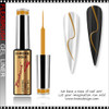 INSTANT Gel Nail Art Gel Liner, Chrome  Gold 0.3oz.