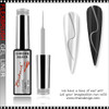 INSTANT Gel Nail Art Gel Liner, Chrome Silver 0.3oz.