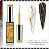 INSTANT Gel Nail Art Gel Liner, Gold Glitter 0.3oz.