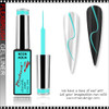 INSTANT Gel Nail Art Gel Liner, Neon Aqua 0.3oz.