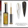 INSTANT Gel Nail Art Gel Liner, Iridescent Gold Glitter 0.3oz.