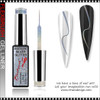 INSTANT Gel Nail Art Gel Liner, Iridescent Silver Glitter 0.3oz.