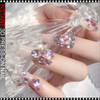 INSTANT 3D Luxury Champagne Crystal 3D Press-On Nails 24/Pack