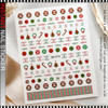 NAIL STICKER Ornament & Candy Cane Mix with Brands Name #DD-574