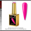 INSTANT Rubber Base Gel #13 Electric Barbie Pink  0.5oz.