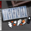3D SILICONE MOLD Halloween Skeleton, Ghost & Mini Pumpkin Candy