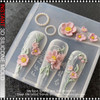 3D SILICONE MOLD Flowers, Leaves & Pearl Frame Designs