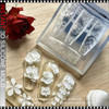 3D SILICONE MOLD Flowers, Leaves & Pearl Frame Designs
