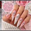 NAIL CHARM RHINESTONE Elegant Silvery Heart 12/Case