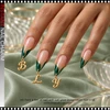 NAIL CHARM ALLOY - CURSIVE ALPHABET A-Z GOLD 26/CASE