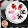 NAIL CHARM 3D CRYSTAL RHINESTONE SPIDER ASSORTED COLORS 6/CASE #2