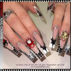 NAIL CHARM 3D CRYSTAL RHINESTONE SPIDER ASSORTED COLORS 6/CASE #4