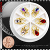 NAIL CHARM 3D CRYSTAL RHINESTONE SPIDER ASSORTED COLORS 6/CASE #4