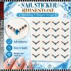 RHINESTONE NAIL STICKER – BLUE ZIRCON RHINESTONE V-SHAPE