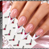 RHINESTONE NAIL STICKER – FUCHSIA V-SHAPE