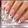 RHINESTONE NAIL STICKER – FUCHSIA V-SHAPE