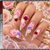 NAIL CHARM RESIN 3D SOFT ROSE ASSORTED 50/CASE