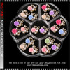 NAIL CHARM RHINESTONE 3D ROSE FLOWER ASSORTED – 20 PCS/CASE