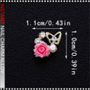 NAIL CHARM RHINESTONE 3D ROSE FLOWER ASSORTED – 20 PCS/CASE