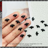 NAIL CHARM RESIN GOTHIC HALLOWEEN BLACK BAT 30-CASE