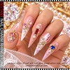 NAIL CHARMS RHINESTONE – ASSORTED DESIGNS & COLORS, 24 STYLES/CASE