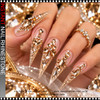 RHINESTONES CRYSTAL – CHAMPAGNE GOLD, ASSORTED SHAPES & SIZES 3,100 PCS/CASE