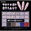 RHINESTONE CRYSTAL – CRYSTAL AB & PIXIE, ASSORTED SHAPES & SIZES, 13,160 PCS/CASE