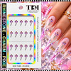 RHINESTONE NAIL STICKER – AMETHYST CRYSTAL HEART ACCENTS *
