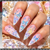NAIL CHARM RESIN - HOLOGRAPHIC BUTTERFLIES ASSORTED COLORS 42-CASE