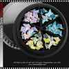 NAIL CHARM RESIN - HOLOGRAPHIC BUTTERFLIES ASSORTED COLORS 42-CASE