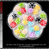 NAIL CHARM RESIN – MULTI-COLORED LUMINOUS FLOWERS 25-CASE