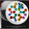NAIL CHARM RESIN – ASSORTED MULTI-COLORED DRAGON & CAT EYES 24-CASE