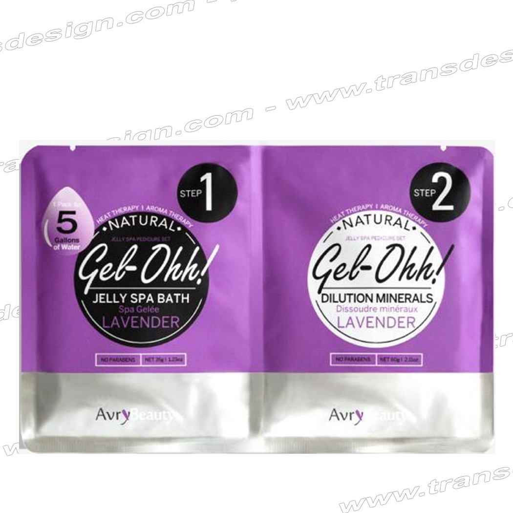 AVRY BEAUTY GELOHH! Natural Jelly Spa Pedicure 30 Set LAVENDER TDI, Inc