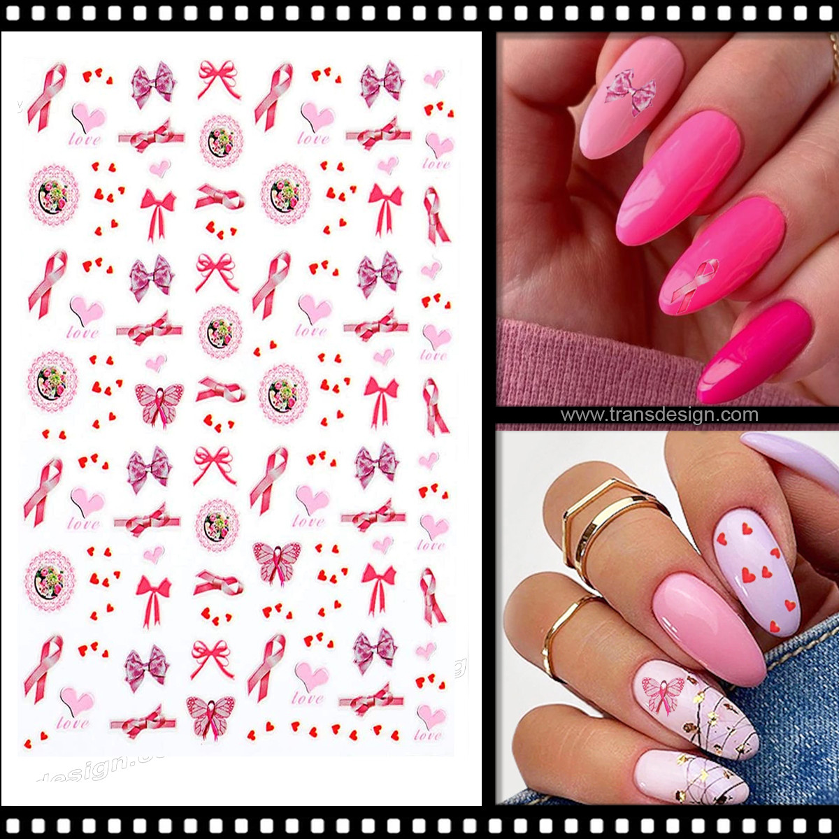 NAIL STICKER Brands Name, Breast Cancer, Awareness I - TDI, Inc