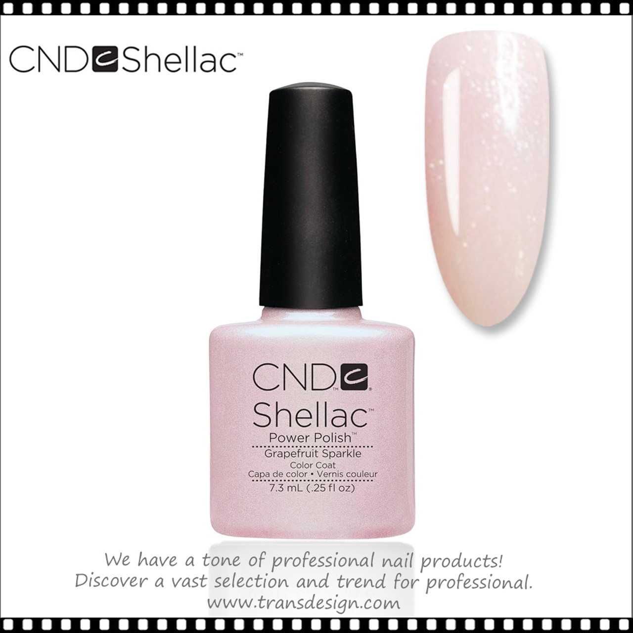 CND SHELLAC Grapefruit Sparkle 0.25oz.