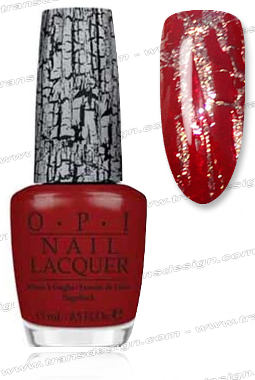 OPI Nail Lacquer NLE55 Red Shatter 32431.1583988116