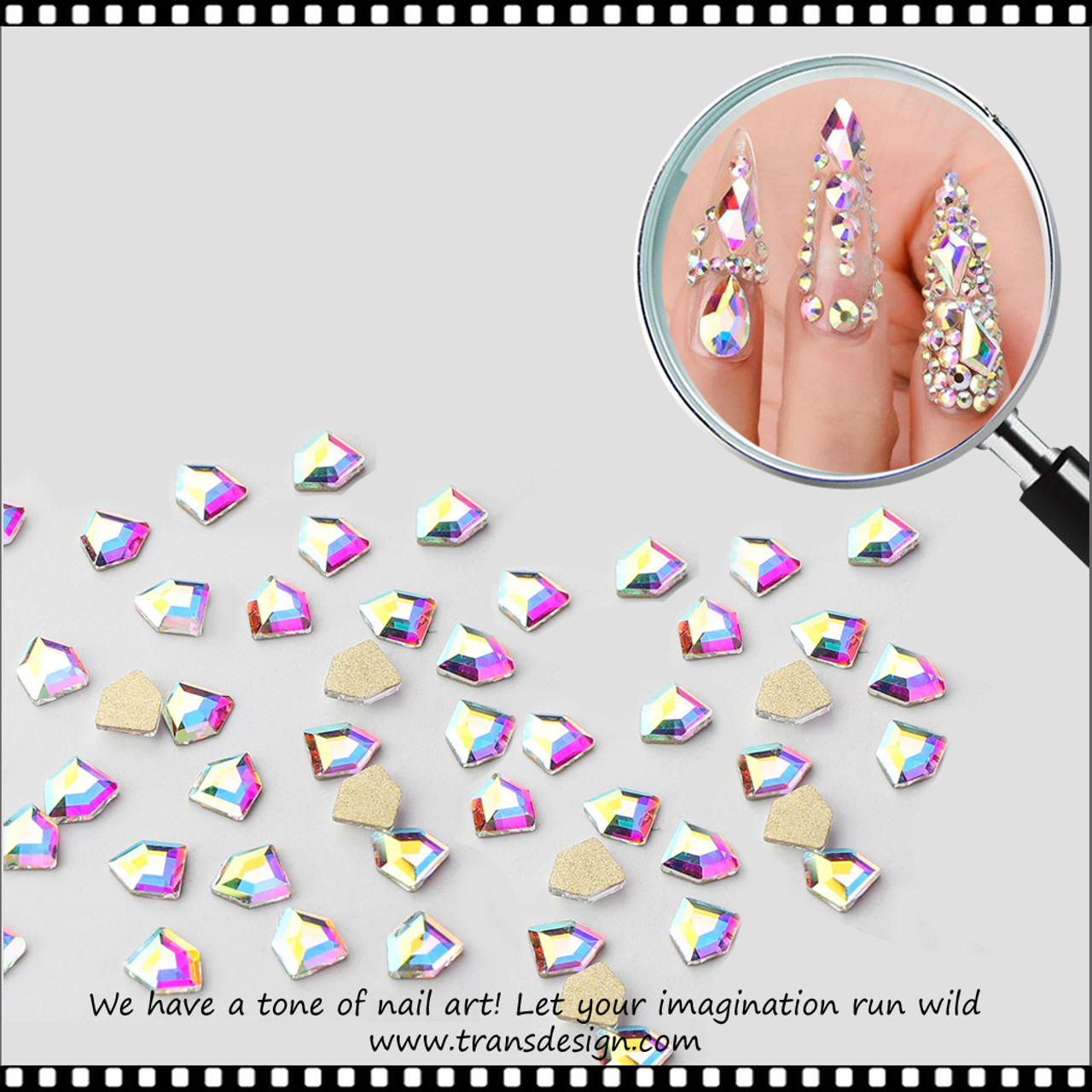 crystal ab teardrop nail crystals stones