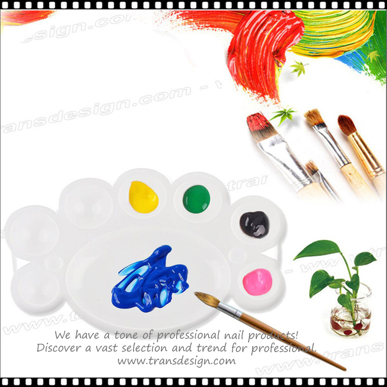 Nail Art Color Mixing Palette 5/Pk - TDI, Inc