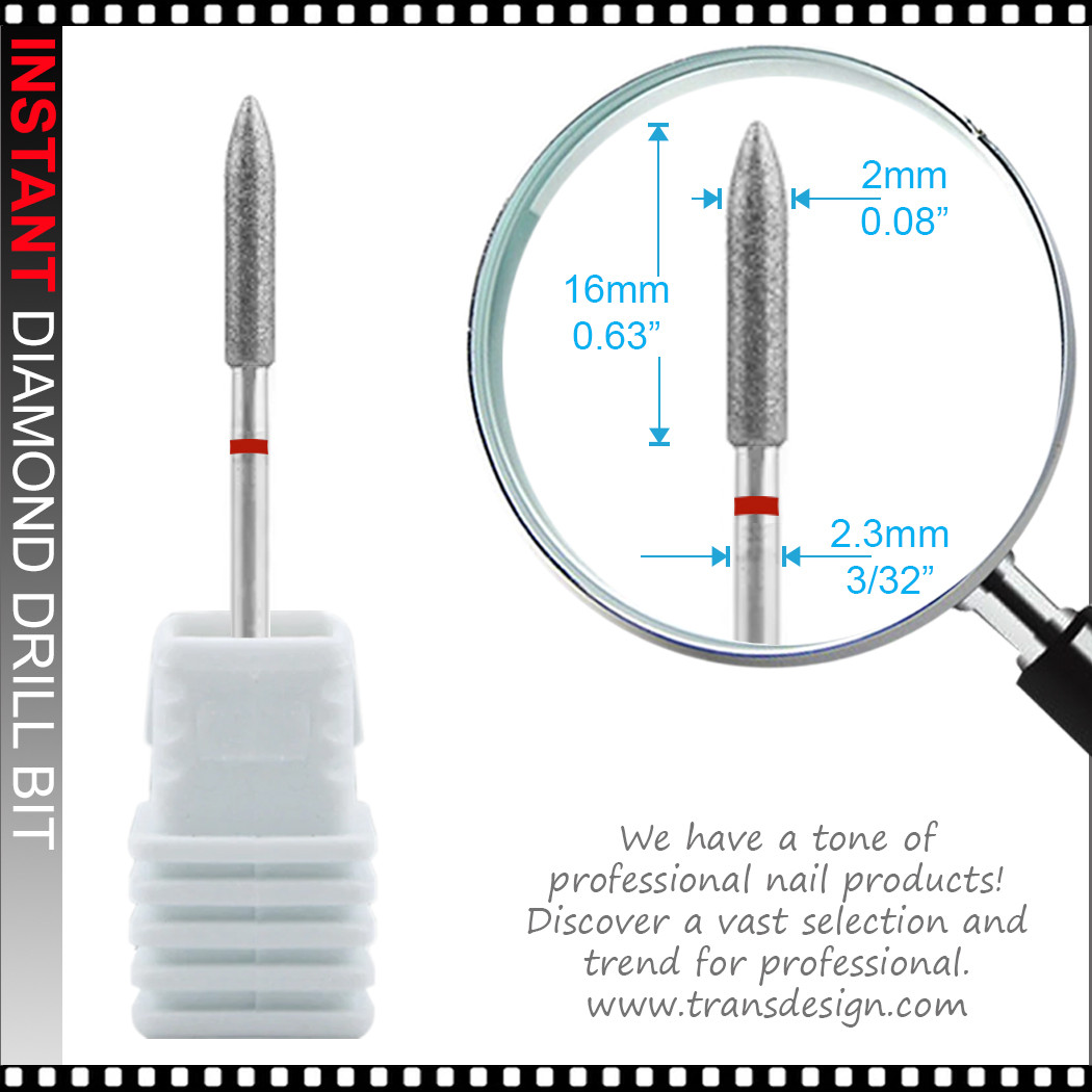 32 Bit Bullet DIAMOND BIT Bullet Shape, Safety Medium Grit, 3/32