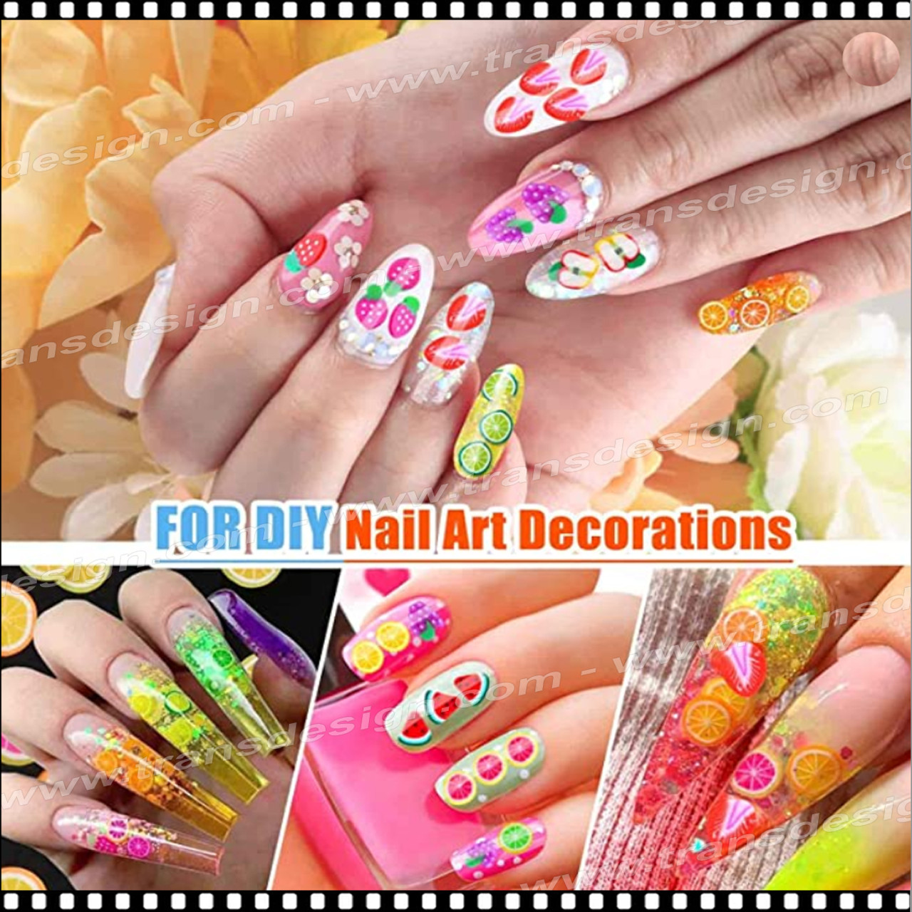 Buy 100pcs 3 D Designs Cute Nail Art Manicure Fimo Canes Sticks Rods  Stickers Decoration Online at Low Prices in India - Amazon.in