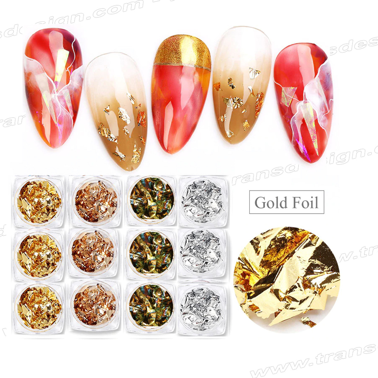 NAIL STICKER Rose Gold Multi Brands Names #D075 - TDI, Inc