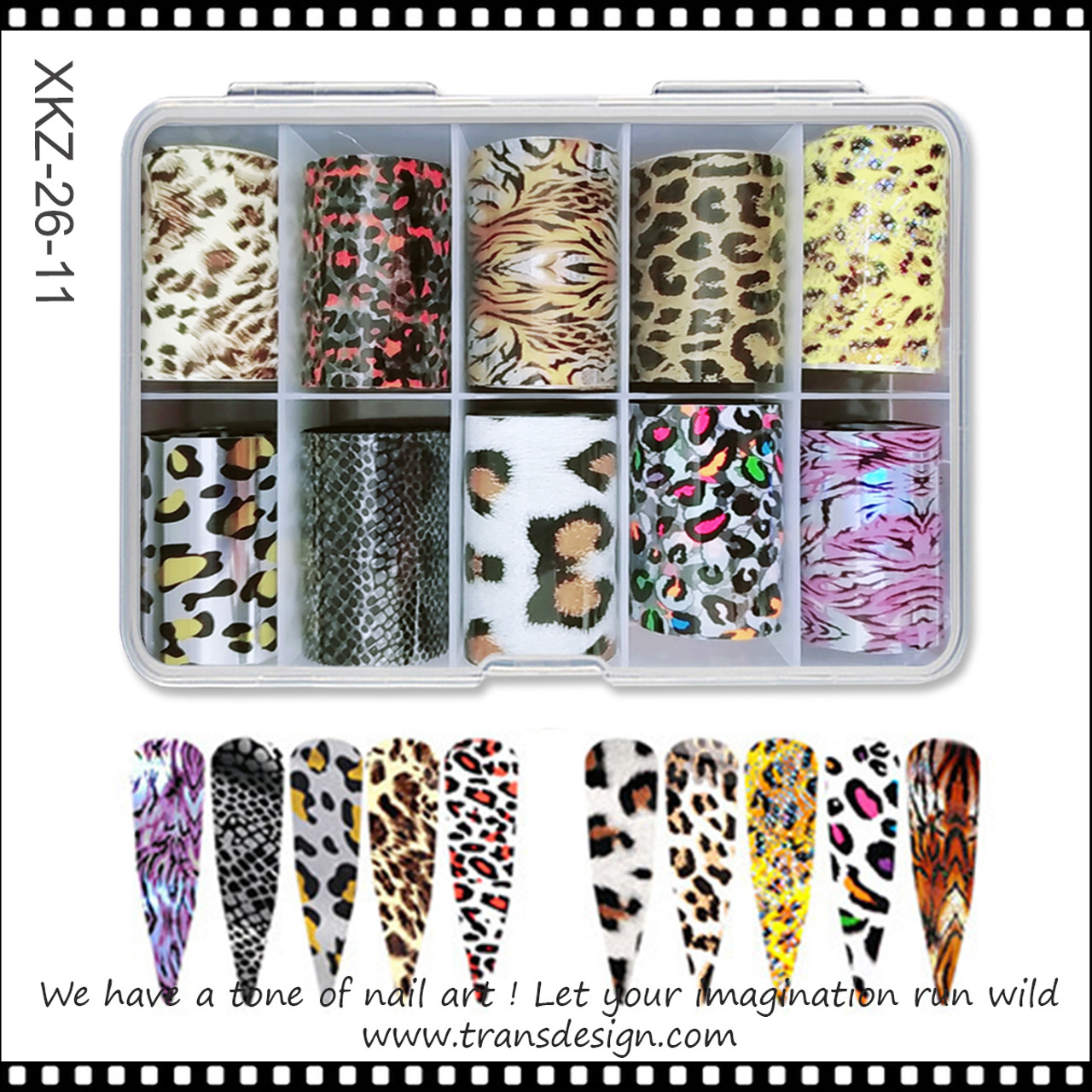 Rainbow Leopard Nail Foil