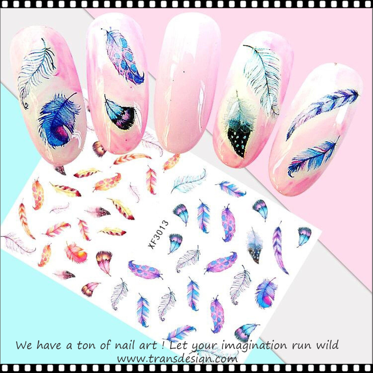 Airbrush Nail Stencils Stickers Pour Nail Art 3D Autocollant