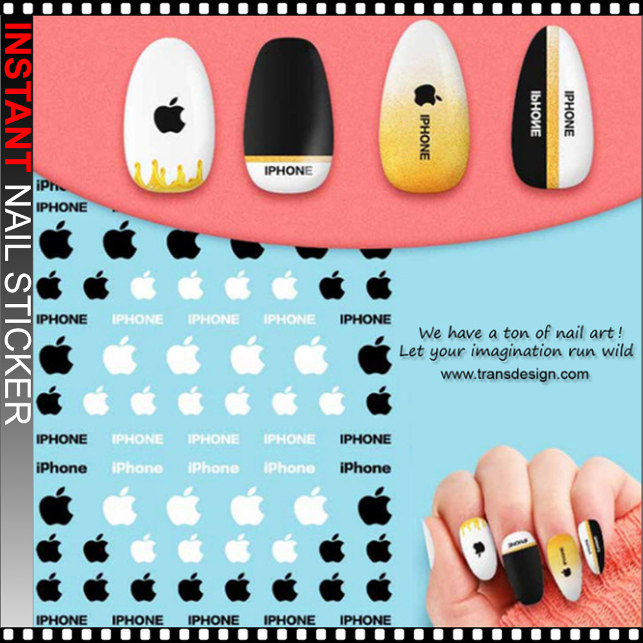 NAIL STICKER Brands Name, APPLE #Z-D4628 - TDI, Inc