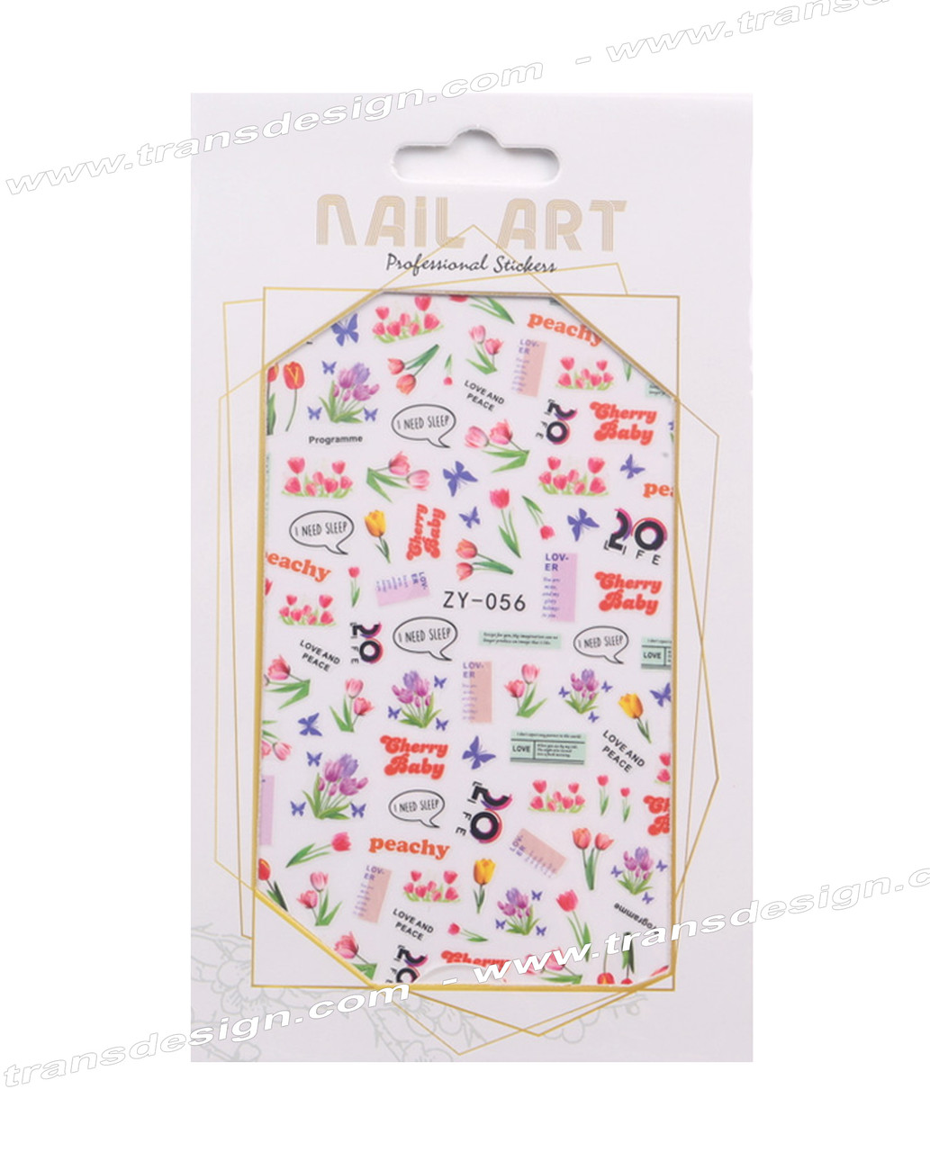 NAIL STICKER Spring, Assorted Flower & Text #ZY-056 - TDI, Inc