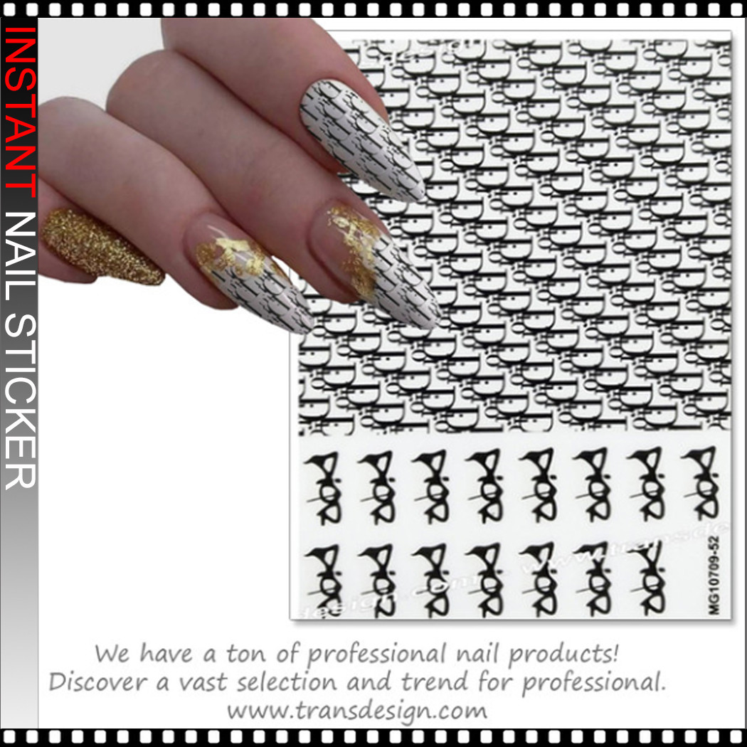 NAIL STICKER Brands Name, Black DIOR #MG10709-52 - TDI, Inc